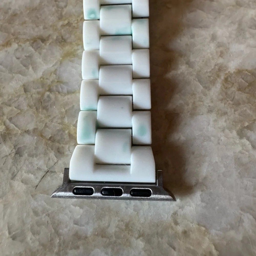 NWOT White and Silver Wearable Band